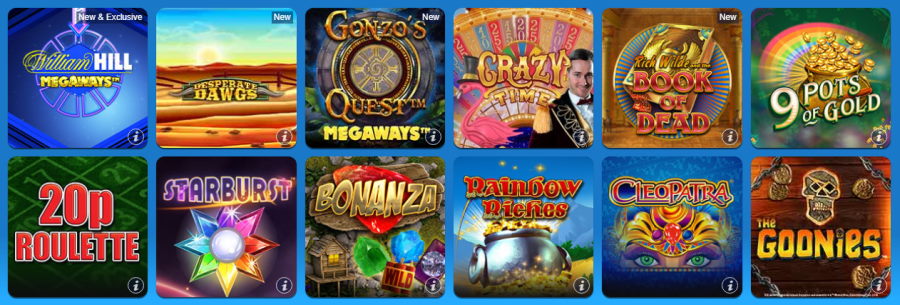 William Hill casino slot games